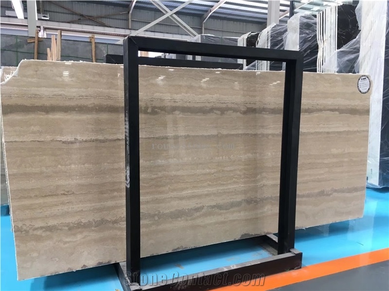 Roman Silver Travertine Slab&Tiles Building Stone Panel
