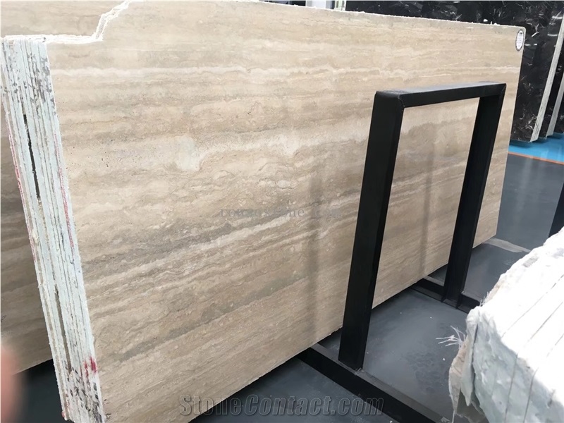 Roman Silver Travertine Slab&Tiles Building Stone Panel