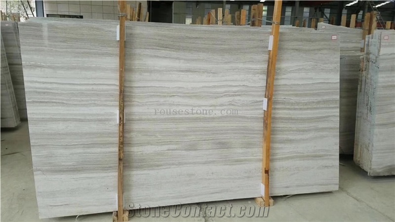 White Wood Marble Slab,Wooden Grain,China Serpegiante,Striato Grigio