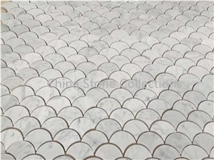 Bianco Carrara White Tiles & Mosaic for Bathroom Decoration Design Art