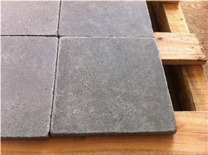 China Zhangpu Grey Basalt & Bluestone Tumbled Pavers and Cobbles