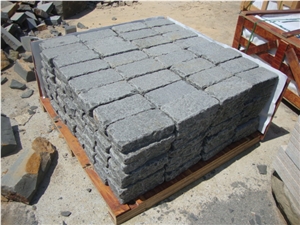 China Zhangpu Grey Basalt & Bluestone Tumbled Pavers and Cobbles