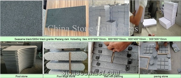 G654 Changtai Granite Sesame Grey Pangda Dark Tiles/Slabs