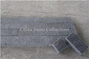 G684 Fuding Black Basalt Pavers/Floor Paving Tiles/Mesh Backed Cobbles