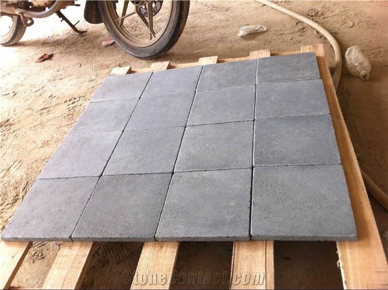 Zhangpu Grey Basalt Black Basalt Bluestone Tumbled Pavers & Cobbles
