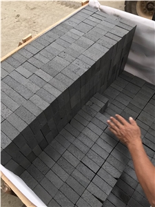 Zhangpu Grey Basalt Black Basalt Bluestone Tumbled Pavers & Cobbles