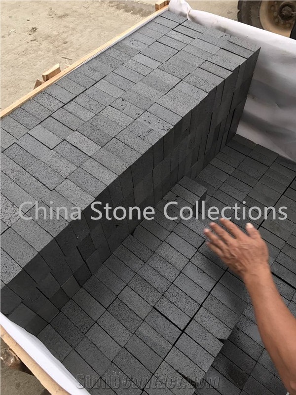 Zp Black Basalt Lava Stone Basalto for Floor Paving/Swing Pool Coping