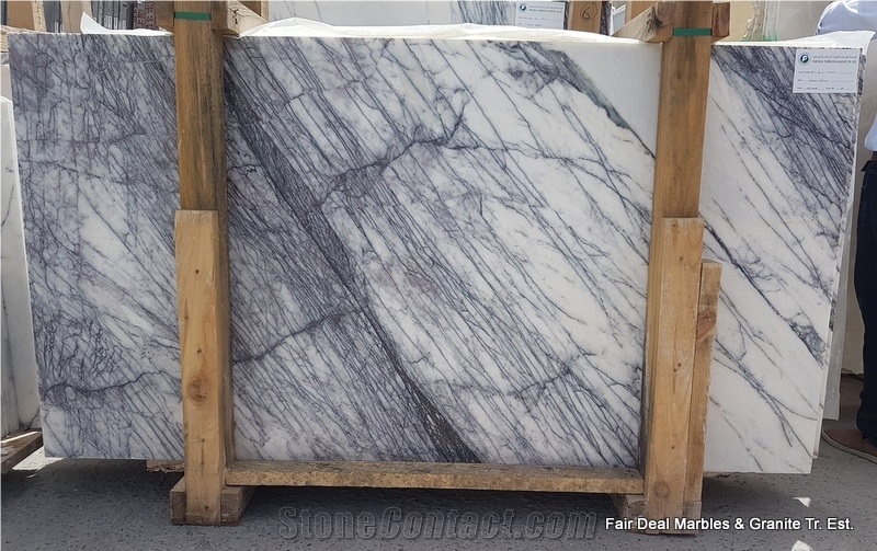 Lilac White 2cm Slabs & Tiles, Milas Lilac Marble Slabs