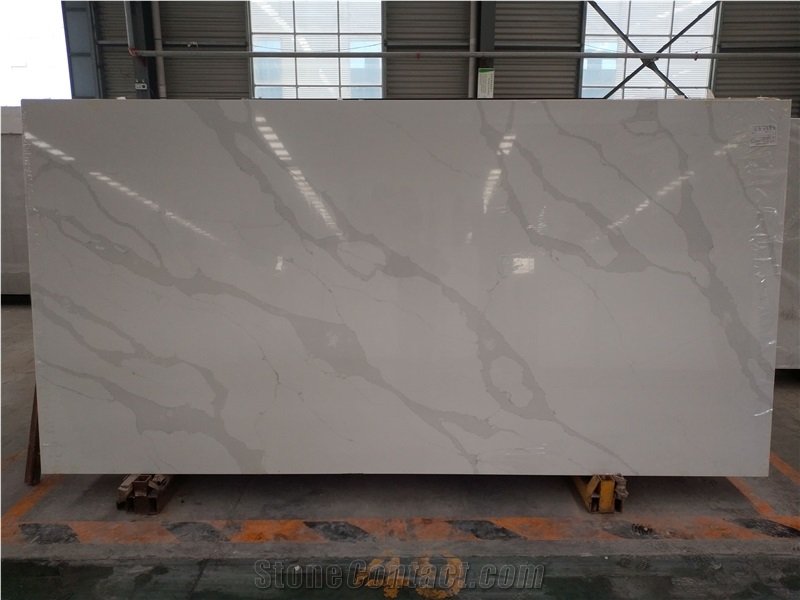 Quartz Calaccatta Marble Looks Slabs for Kitchen
