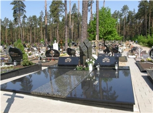 Absolute Black, Baltic Green Granite Double Monument