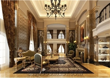 Interior, Brown Marble Building & Walling