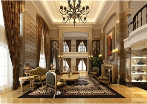 Interior, Brown Marble Building & Walling