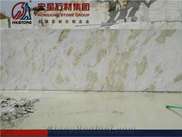 China Marble Changbai Jade Slab Tile Quarry White Green Color Backlit