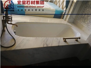 China Polished Natural Stone Oriental White Marble Slab Tile for Wall