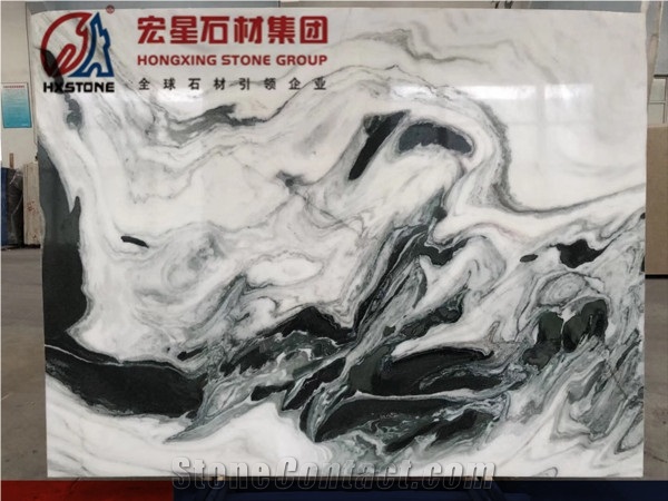 China Polished Panda White Marble Slabs&Tiles Natural Decoration Stone