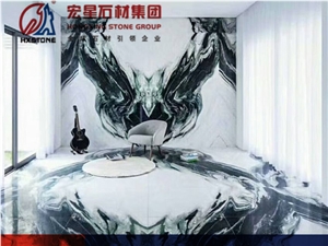 China Polished Panda White Marble Slabs&Tiles Natural Decoration Stone