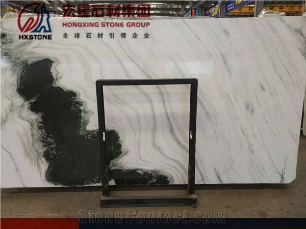 China Polished Panda White Marble Slabs&Tiles Natural Decoration Stone