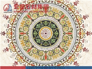 Composited Marble Onyx Waterjet Medallion Square Round Flower Shape