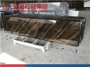 Imported Fantasy Brown Granite Countertop Kitchen Island Top Polished