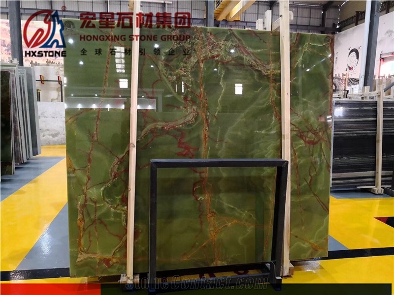 Ipolished Afghan Dark Green Onyx Slabs&Tiles