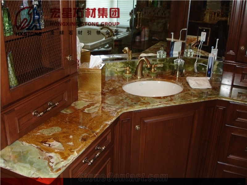 Ipolished Afghan Dark Green Onyx Slabs&Tiles