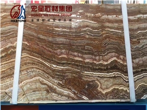 Polished Onice Tigrato/Tiger Skin Onyx Slab&Tile Bookmatch Pattern