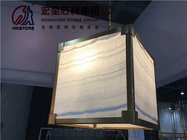 White Tiger Onyx Polished Slabs&Tiles Straight Wooden Vein Backlight