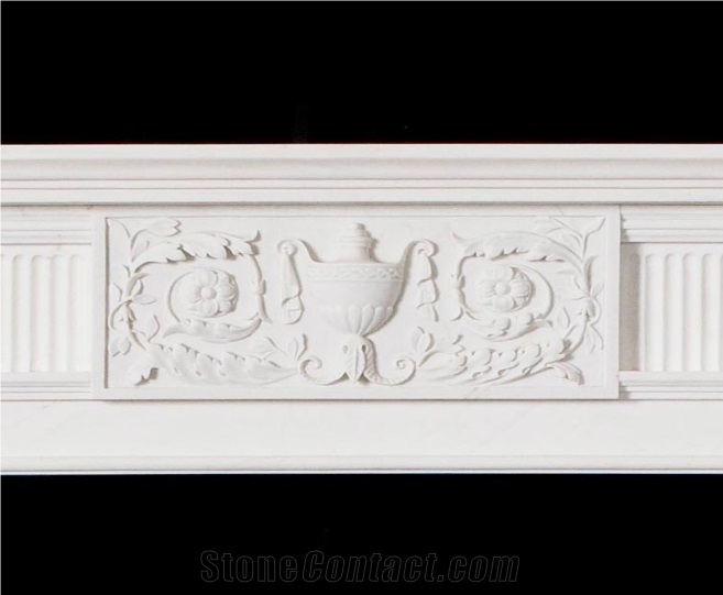 Fangshan White Marble Fireplace