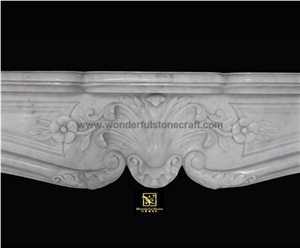 Fireplace Mantel Italian Carrara Marble Stone