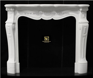 Sichuan White Marble Fireplace Mantel