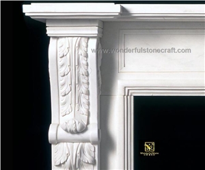 Sichuan White Marble Fireplace Mantel