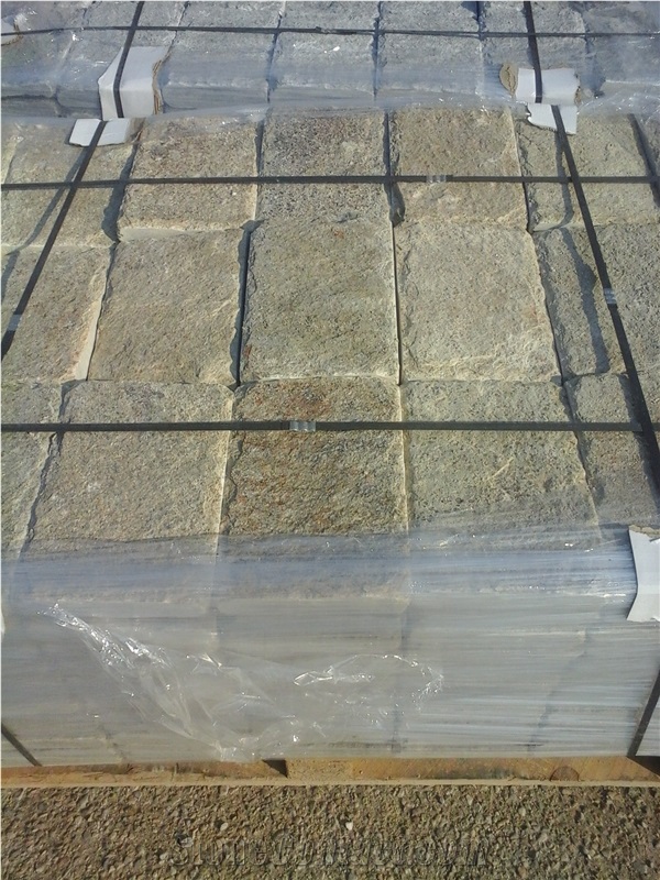 Golden Brown Gneiss Chipped Edge Natural Surface Cut Stone