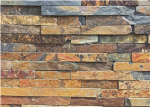Rich Autumn Riven Slate Wall Cladding