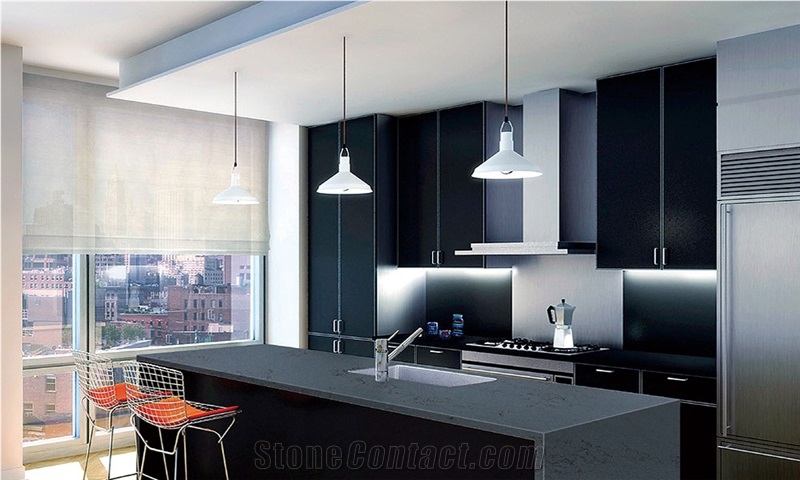 Quartz Master - Palazzo Dark Quartz Kitchen Countertop