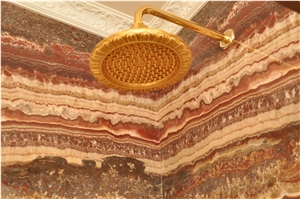 Onice Fantastico, Crem Marfil, Dark Emperador Bathroom Design
