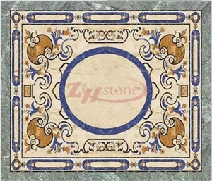 Blue Sodalite Quartzite Dangdong Green Marble Waterjet Medallions