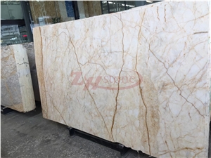 Elazig White Onyx White Onyx with Gold Veins for Background