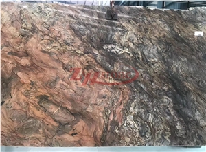 Fusion Brown Quartzite Slabs Composite Honeycomb for Feature Wall