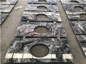 Landscape Painting Marble Kitchen Countertops Bar Top Island Tops