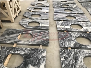 Landscape Painting Marble Kitchen Countertops Bar Top Island Tops