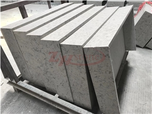 Noble Grey Quartz with Silver Flower Engineer Stone Bathroom Tops