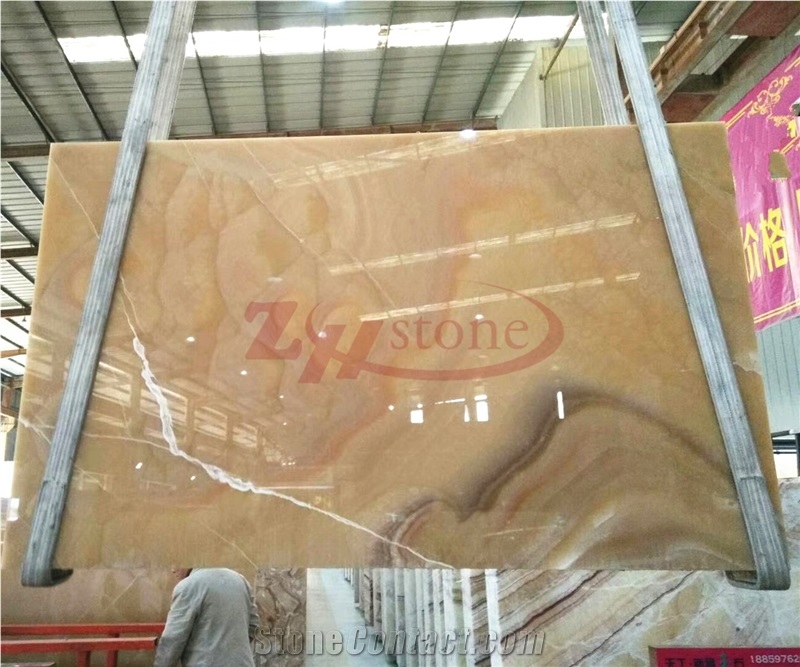 Orange Onyx Orange Bojnord Slabs Wall Tile
