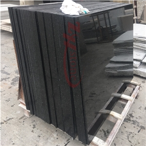 Polished Platinum Black Granite Stairs Skirting
