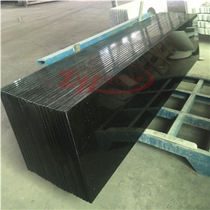 Polished Shanxi Black Granite Bathroom Countertop