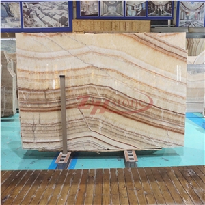 Smoke Beige Onyx Honeycomb Panels for Background