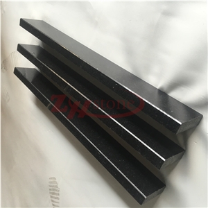 Three Sides Polished Platinum Black Granite Molding with Beveled