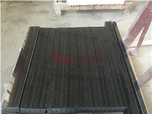 Three Sides Polished Platinum Black Granite Molding with Beveled