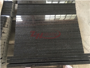 Three Sides Polished Platinum Black Granite Molding with Beveled