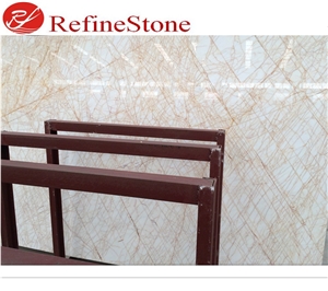 Golden Spider Cream White Marble Slabs Tiles