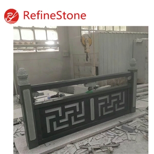 Natural Stone Padang Dark Granite Handrail For Sale
